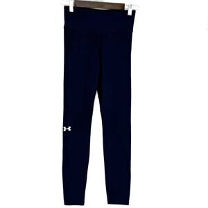 Under Armour ColdGear Compression Leggings Womens Small Navy Blue Athletic